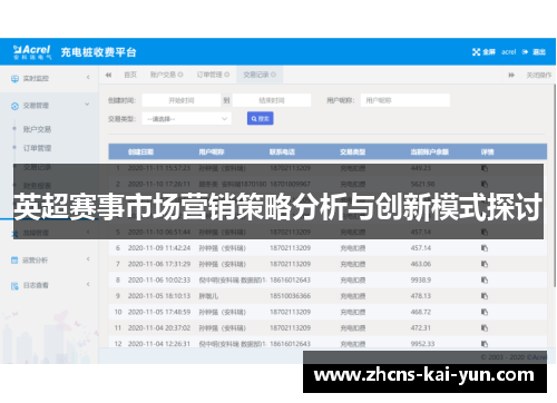 英超赛事市场营销策略分析与创新模式探讨
